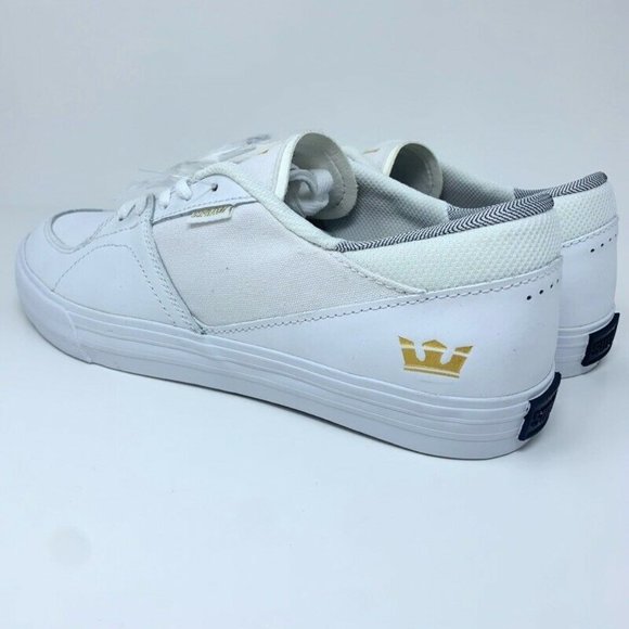 Supra Mens Melrose Skate Shoes White 08061-112 New - Picture 8 of 12